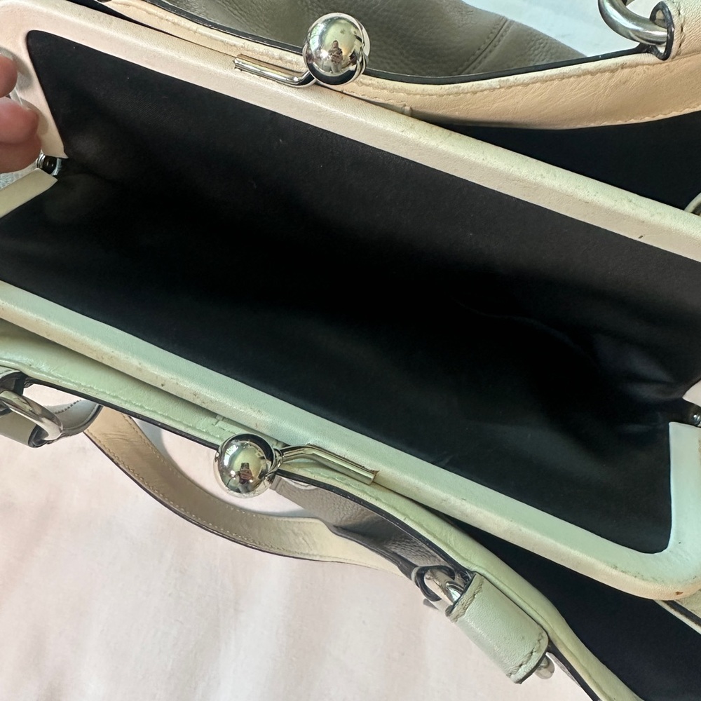 Coach Laura Spectator Tote All Leather Pebble Grain Handbag - Picture 8 of 15